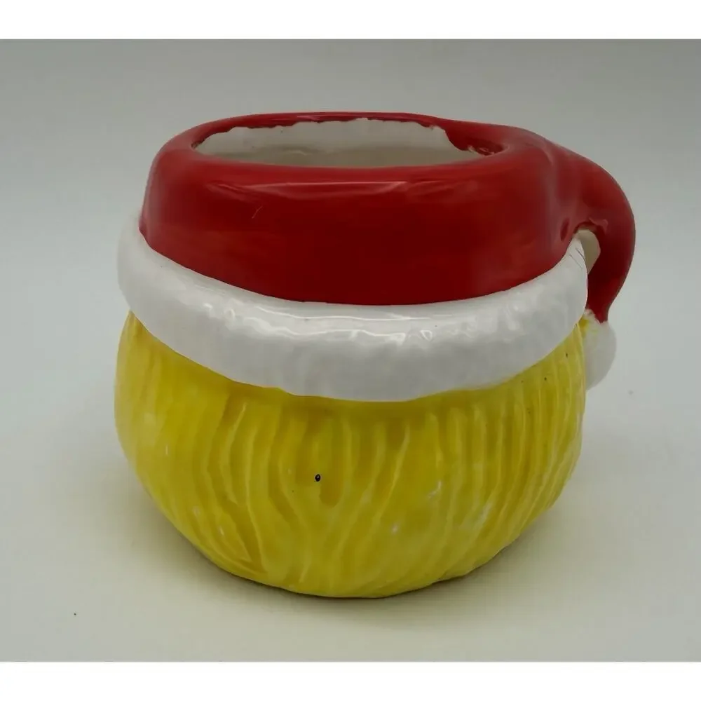 Vtg Mrs Claus Mini Mug Ceramic Blonde Hair ROC Taiwan Christmas Holiday